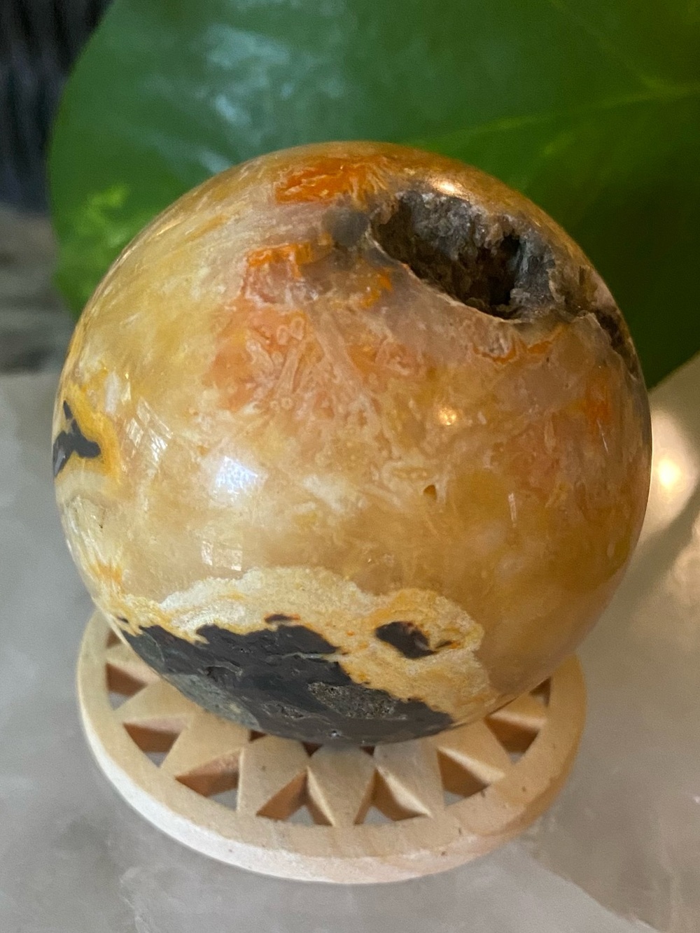 🐝✨Bumblebee Jasper Sphere With Druzy